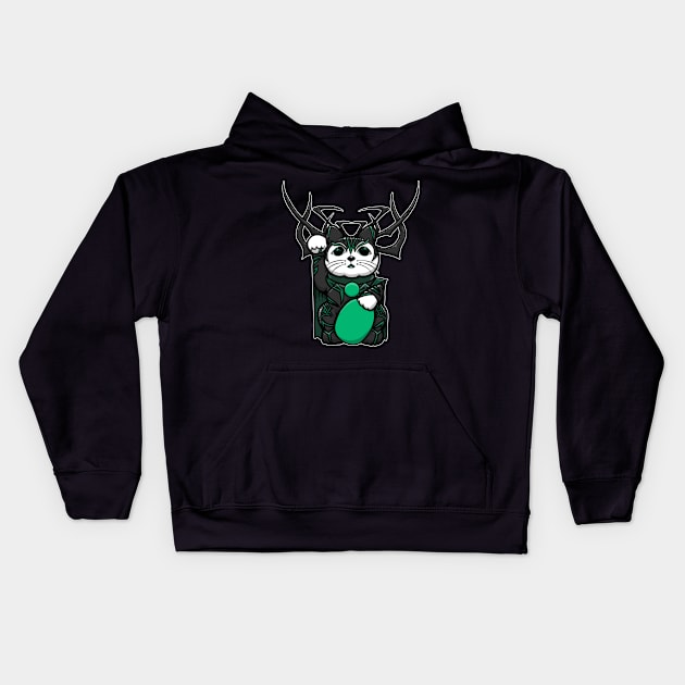 Hela Lucky cat Kids Hoodie by yayzus